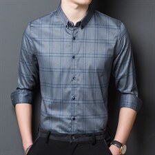 CA2110钱塘2020-2春秋新款时尚休闲潮流中青年男士长袖衬衫P59，男装衬衫，钱塘207-2