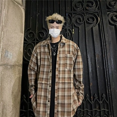 日系复古cityboy衬衫秋冬季男生学院风加厚衬衫外套RJ18P48，男装衬衫，星座1116-2