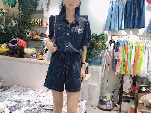 夏季新款连体裤，女装连体裤，金地雪