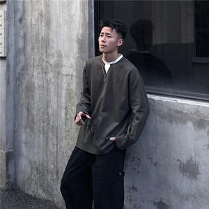 网图现货假两件T恤百搭宽松拼色V领圆领免烫情侣百搭纯棉CT88/P45图片