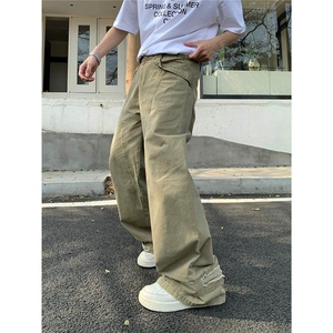 DN802-P65新款美式潮牌复古破洞水洗工装裤男百搭牛仔裤-网图现货图片