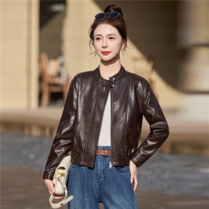 2026春装新款时尚潮流皮衣小外套机车服女装图片