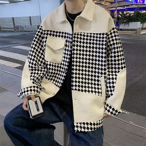 工装外套男冬季情侣装潮牌小香风夹克LX86P70图片