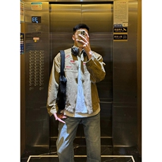 【有货】贴布字母刺绣牛仔外套男春秋立领工装夹克J41CC-特P65，男装夹克，星座1007（原301D）