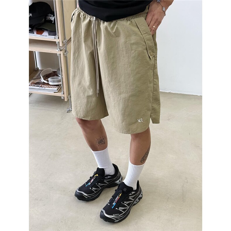 美式短裤男女夏季新款宽松休闲抽绳运动情侣五分裤潮LD11166-P33,男装牛仔裤,星座1008