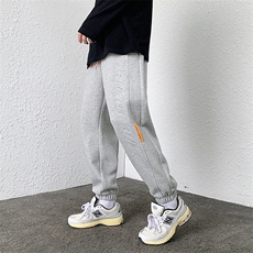 新款春季韩版潮流港风休闲钢印字母束脚宽松休闲卫裤FNY2333-P45，男装休闲裤，电商A128