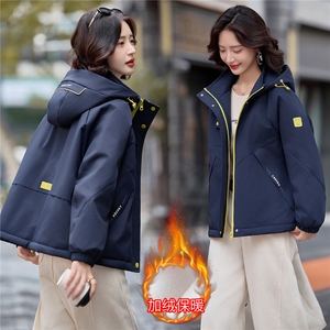 现货2025年冬季新款夹棉保暖棉衣派克服图片