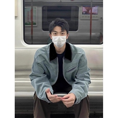 网络图现货！！假两件翻领夹克外套RJK982-P90，男装夹克，星座1005-6