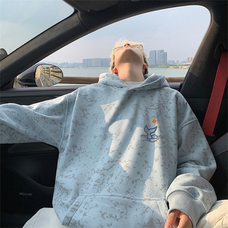 60克重磅车景扎染华棉连帽卫衣【有货】DSC403A-HMY25297ZR-P65，男装卫衣，电商C403A