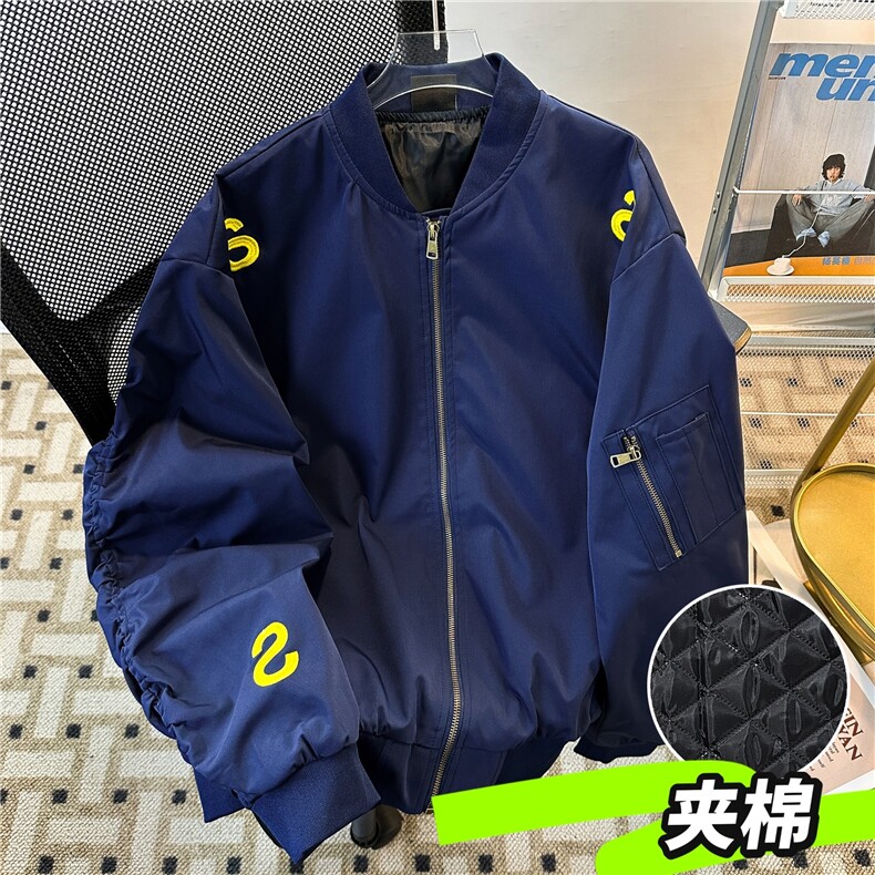 美式字母刺绣飞行员棒球服vintage夹克加棉外套M8091P80,男装夹克,星座1116-2