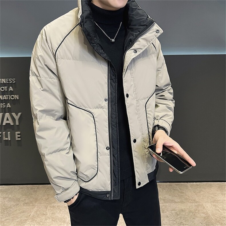 标85白鸭绒高品质冬季休闲立领羽绒服保暖外套男23878-P225,男装羽绒服,电商A413