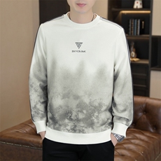 秋季男士休闲时尚渐变色圆领套头卫衣打底衫L6110--P47，男装T恤，星座310B-3