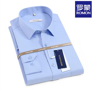 秋季衬衫冰丝薄款2023新款纯色男长袖爸爸装中年商务休闲衬衣图片