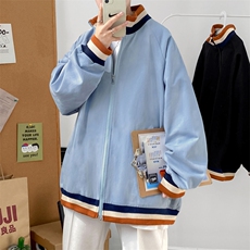 J6021P30室内港风2024秋季休闲个性潮立领夹克三色领百搭外套，男装夹克，电商A026-1