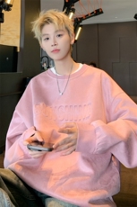 ！2025秋冬新款男士麂皮绒圆领卫衣百搭长袖WYJP01特P38控58，男装卫衣，电商B220