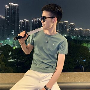 T 男士短袖t恤潮牌ins夏季修身风半袖潮流图片