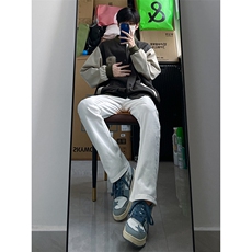 B221美式ins高街暗黑小众修身弹力休闲牛仔裤LK23010-P60控78，男装牛仔裤，电商B221
