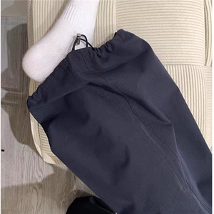 美式高街加绒工装裤男女情侣秋冬2024新款高腰阔腿休闲运动裤图片