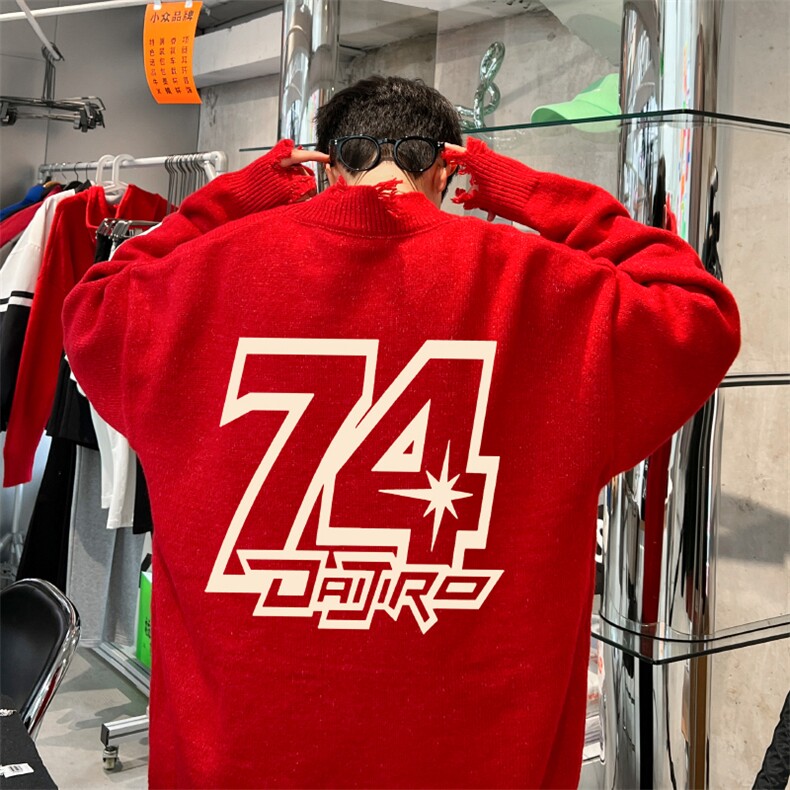 高品秋冬季破洞毛衣男复古慵懒风针织衫毛衣外套MYP3327-P65控88,男装针织衫/毛衣,电商B370