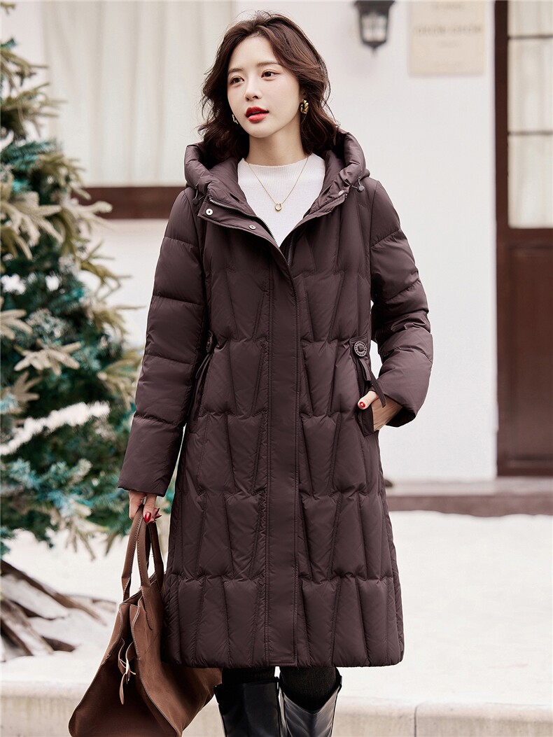 2025年冬季长款90白鸭绒羽绒服女,女装羽绒服,阳光伊恋