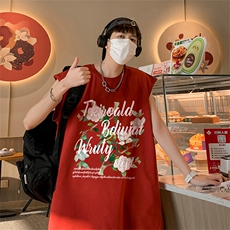 薄荷曼波抖音直播品质纯棉250克重磅男无袖背心T恤T598P28控39，男装T恤，电商C408(原B339-1)