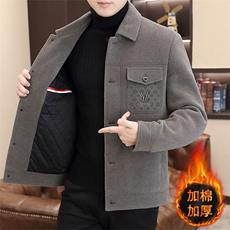 冬季新款男士加棉加厚金貂绒时尚毛呢外套，男装夹克，星座1206（原A206）