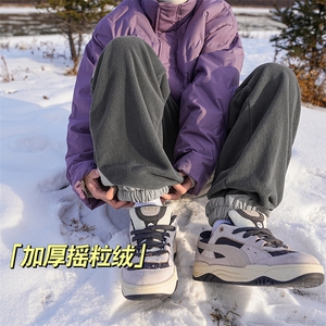 A408-24K20073JR-P75-X98-M-3XL 日系休闲束脚加厚加绒摇粒绒裤子图片