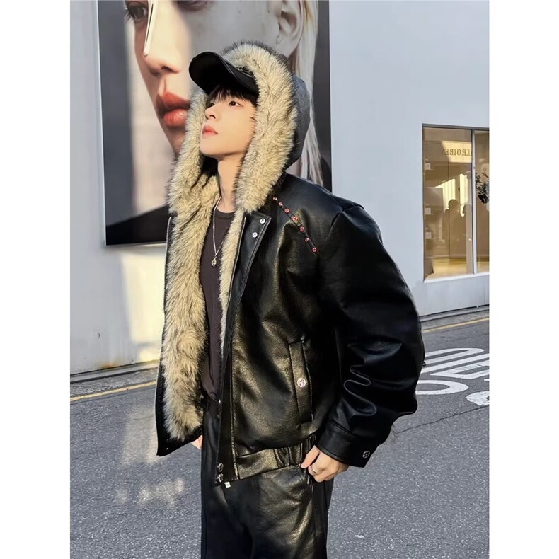JY771-P138冬季棉服棉衣男生加厚保暖运动休闲潮牌帅气外套,男装棉衣,星座1501-3