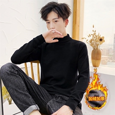 男跑量新款半高领针织衫毛衣时尚1018-M001加绒-P29-4XL-5XL-P32，男装针织衫/毛衣，星座1018