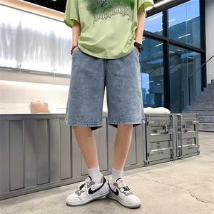 牛仔短裤男夏季宽松直筒韩版潮流休闲潮牌5分夏五分中裤RK530-P39图片
