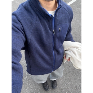 高品 针织摇粒绒拉链夹克长袖外套男女保暖内胆立领上衣A1103-P78图片