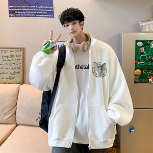 男装卫衣 2026春秋季新款美式印花男生开衫外套XZ514-2-W6631-P63图片