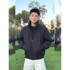 现货美式高街休闲夹克冬季三防立领纯色户外工装加厚棉服外套，男装夹克，电商A486