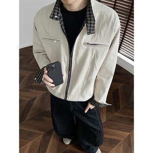 JK005-TP68美式百搭短款机车夹克外套图片