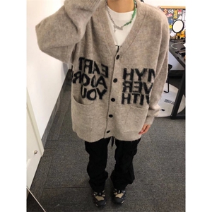 【有货】秋冬高级感慵懒风开衫毛衣男美式针织外套MY452HH-特P58图片
