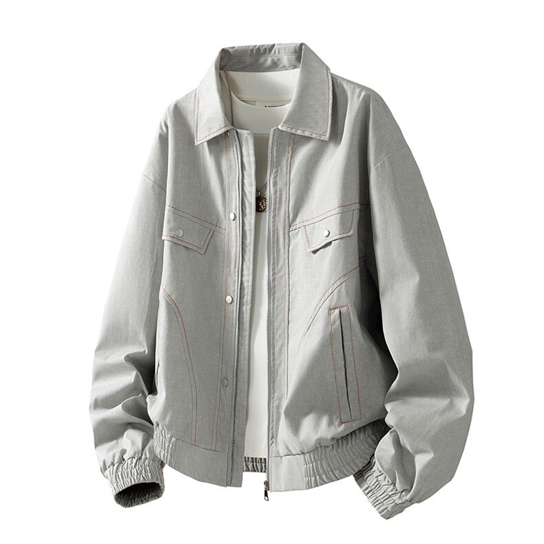 美式重磅高品质夹克秋季开衫外套男SY8815特P81控168大 码4-8XL+5图片