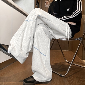 抖音品质美式彩色明线设计感百搭休闲卫裤B315-K25857-特p40控78图片