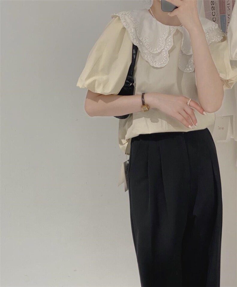 娃娃领小衫，其它，驿谷