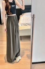 8XL-M棉麻休闲裤男防蚊裤冰丝宽松阔腿裤肌理感拖地裤男K9133P58，男装休闲裤，电商D206-1