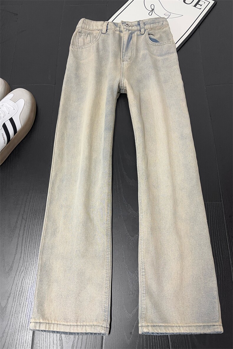 B221美式ins高街暗黑百搭宽松直筒牛仔裤LK25600-特P38控68,男装牛仔裤,电商B221