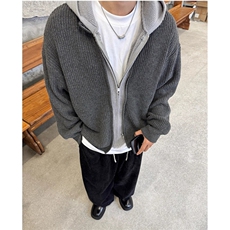 重磅连帽毛衣男秋冬新款宽松慵懒风针织衫外套上衣MYZ71，男装针织衫/毛衣，星座1116A（原606A-3）