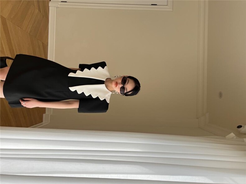 现款夏款新款法式娃娃领显瘦连衣裙，女装连衣裙，LION&CAT(2F)