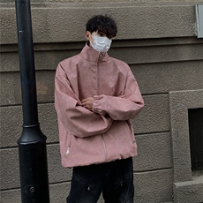 1港风美式复古做旧面料双拉链大口袋PU皮衣夹克男JK77777P95控128，男装夹克，星座226-2