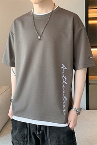 冰氧仿棉短袖店主风体恤夏季休闲百搭刺绣男上衣TC3146-P25控48图片