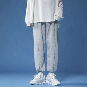 秋季新款港风男高级感炸街长裤复古街头ins潮休闲卫裤  K1473-P28图片