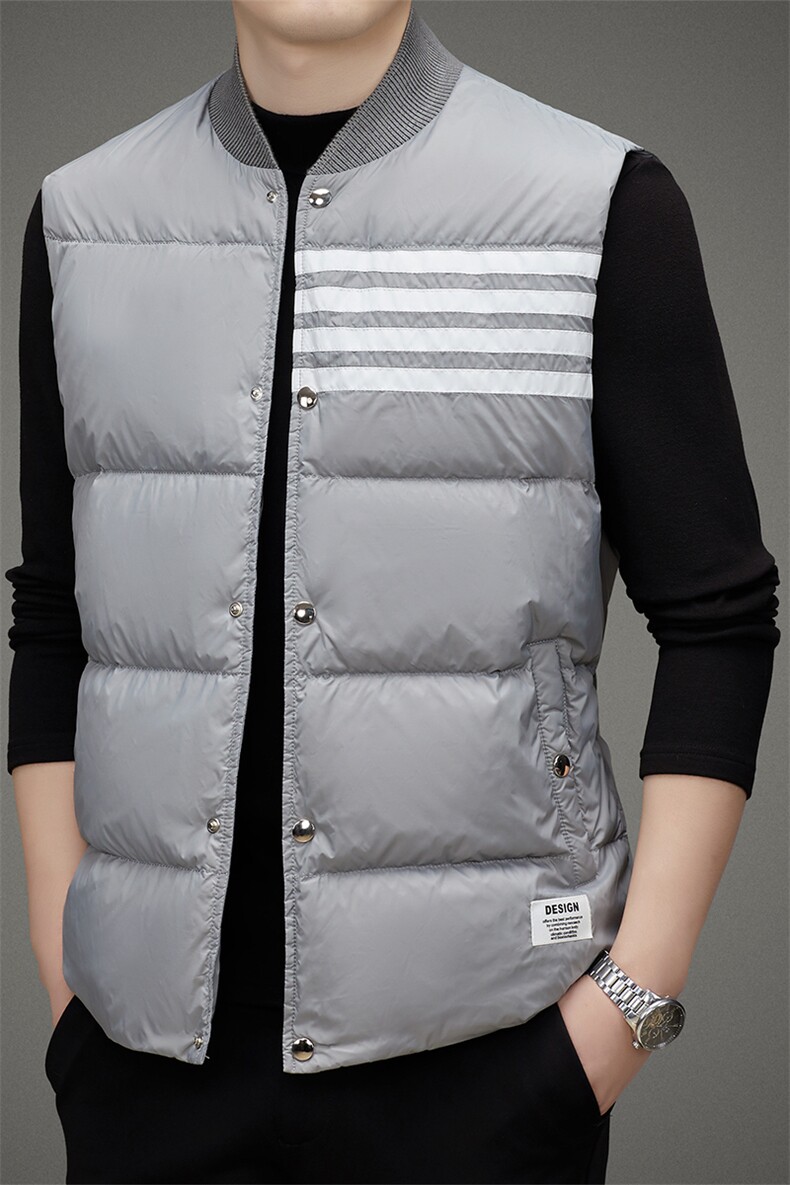 BAMJ-8939钱塘2020-2中年男士冬季厚款商务休闲羽绒服马甲P175,男装羽绒服,钱塘207-2