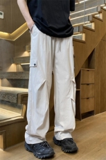 YK123特P35控58港风图夏季皱感轻薄透气大口袋纯色宽松休闲裤，男装休闲裤，电商A249