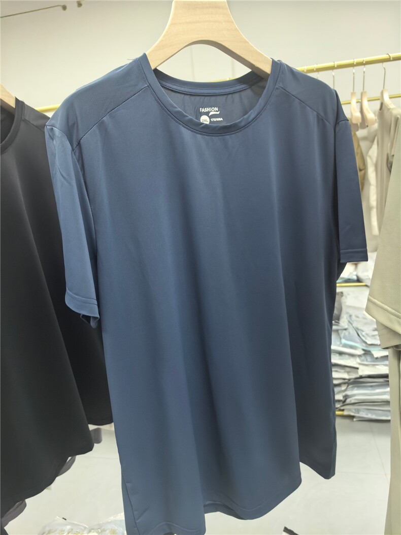 2025年夏季速干晾感抗皱透气圆领短袖T恤男休闲户外，男装T恤，牛米欧羽绒服工厂店