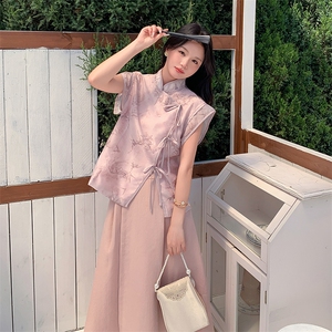 【新款现货】重工粉色风套装裙088-6621 P135 K188图片