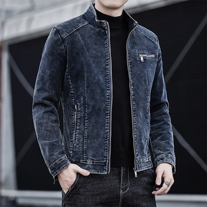 JK1856-P100水洗做旧牛仔衣外套男女春秋高街工装夹克图片